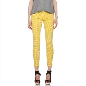 Current Elliott Polka Dot Stiletto Crops Yellow 27